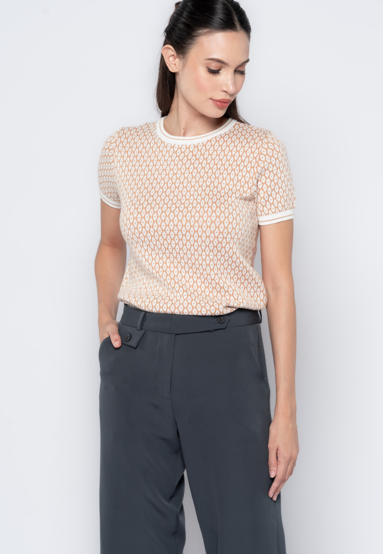 Relax Formal Pants with One-Side Pocket Flap