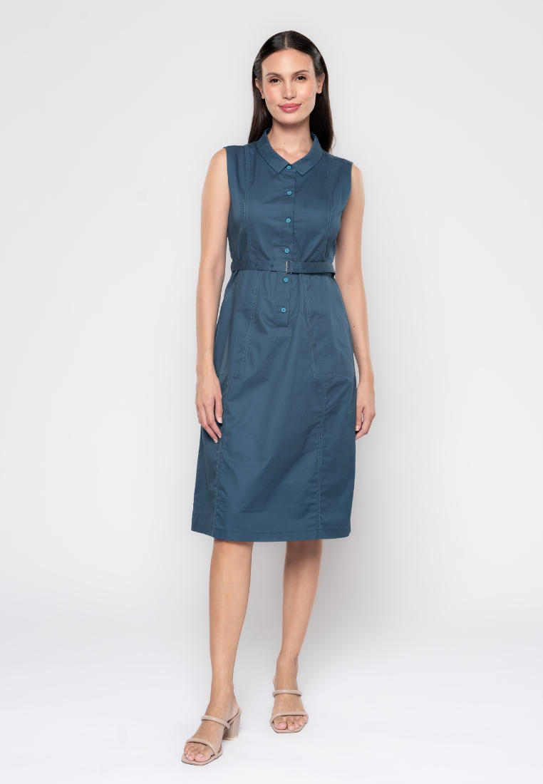 Claire A-Line Cotton Shirt Dress