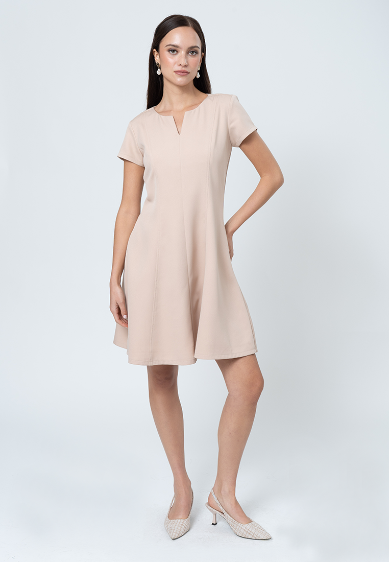 Mirren A-line Dress With V Cut