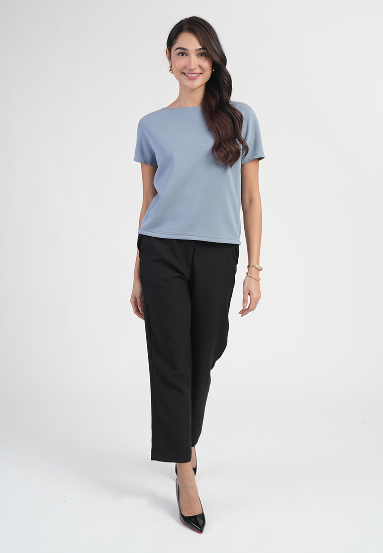 Sylvie Boat Neck Boxy Knit Top