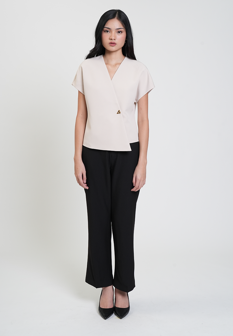Eliza V-neck Asymmetric Wrap Top