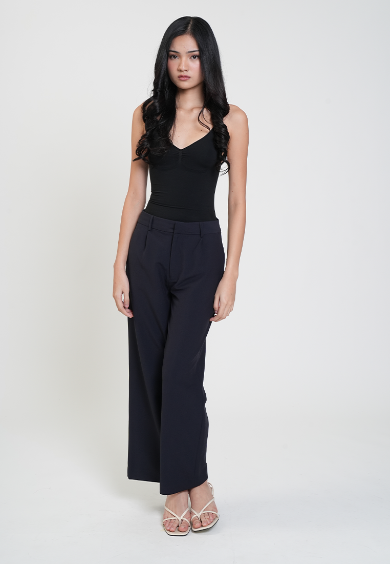 Rachel Pleated Wide-Leg Trousers