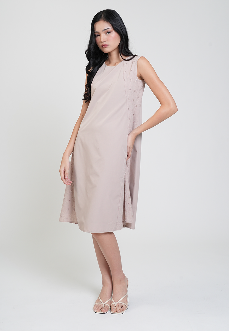 Andrea Side Lace Panel A-line Dress