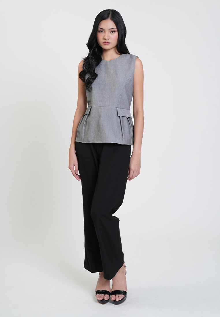 Capri Sleeveless Peplum Blouse