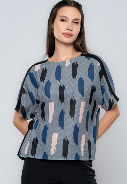 Destiny Extended Sleeves Printed Blouse