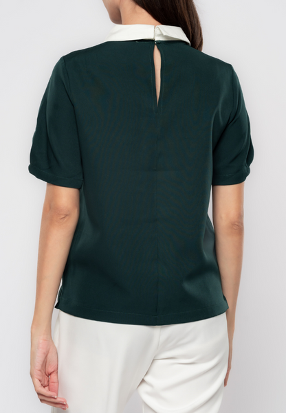 Stella Contrasted Trubenized Collar Blouse