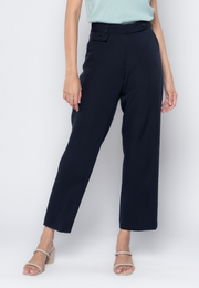 Relax Formal Pants with One-Side Pocket Flap