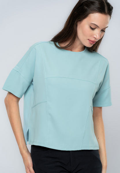 Sally Stitched Detailed Plain Top