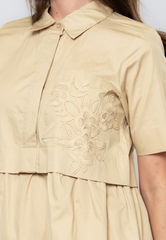 Freya A-Line Lace Patched Cotton Dress