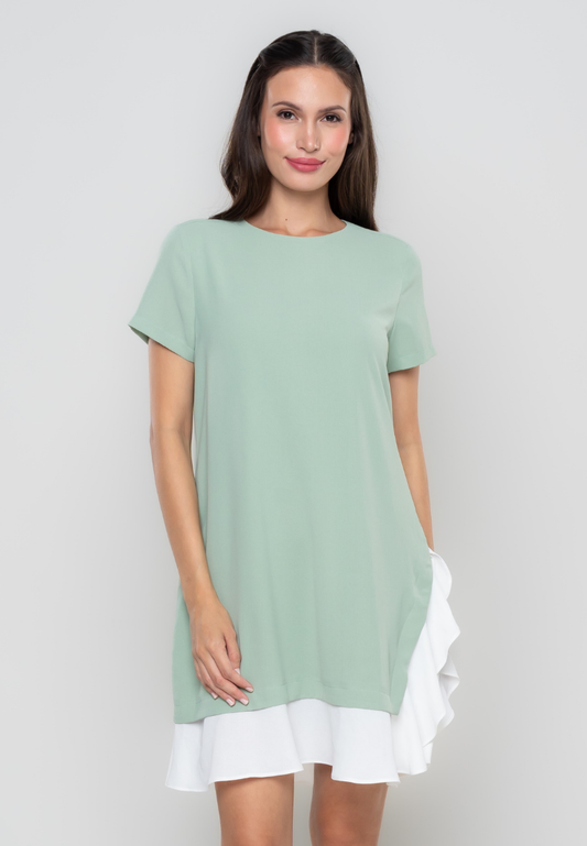 Ivy Shift Side Frilled Dress