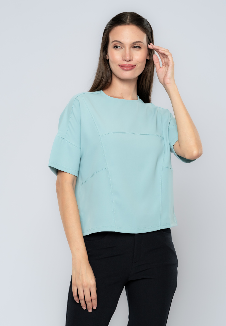 Sally Stitched Detailed Plain Top