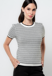 Stevie Graphic Flat Knit Top