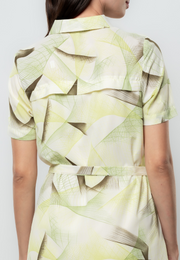Linnea Abstract Print Self Tie Dress