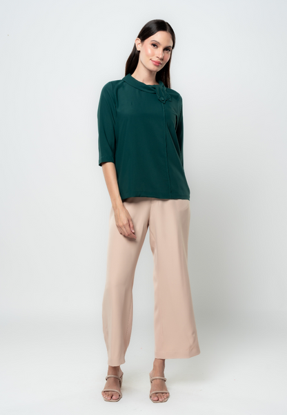 Mabel Cowl Neck 3/4 Sleeves Blouse