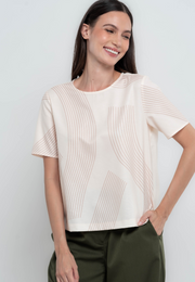 Perla Wavy Line Print Blouse