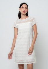 Lila Shift All Over Lace Dress