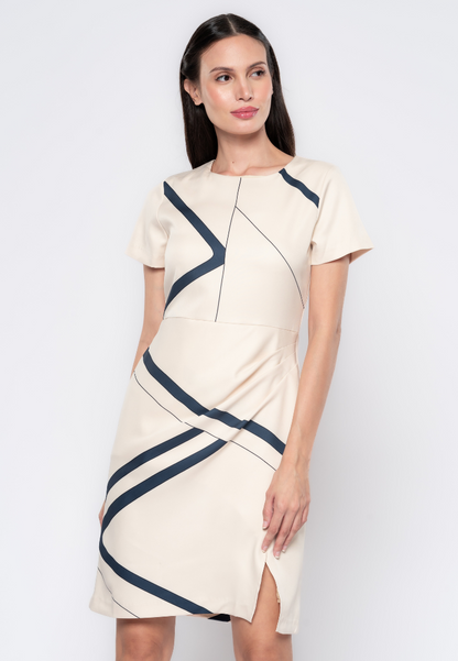 Delphi Line Printed Pencil Dress