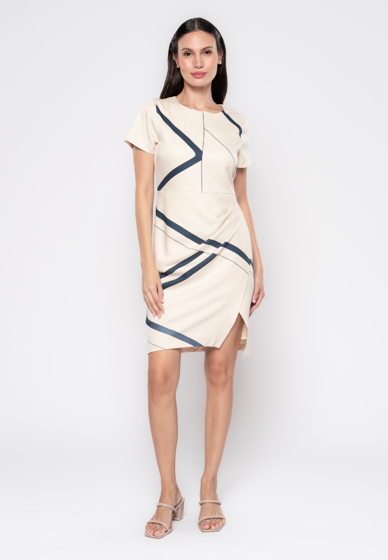 Delphi Line Printed Pencil Dress