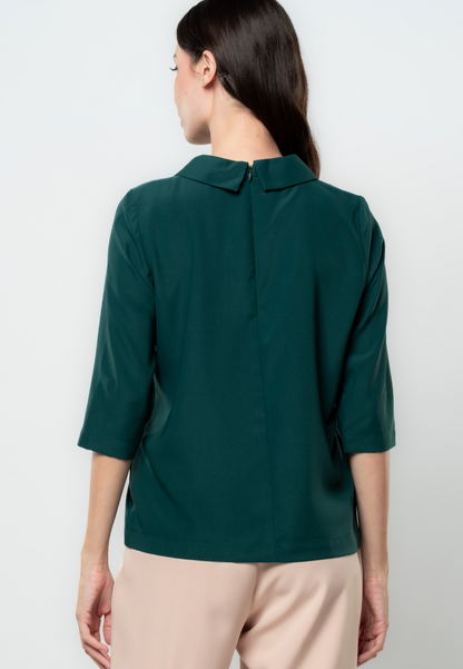 Mabel Cowl Neck 3/4 Sleeves Blouse