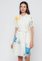 Rinoa Floral & Stripes Printed Shirt Dress