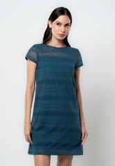 Lila Shift All Over Lace Dress