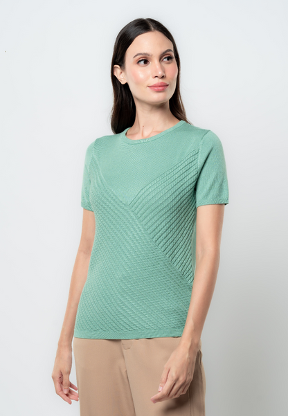 Gelly Line Textured Flat knit Top