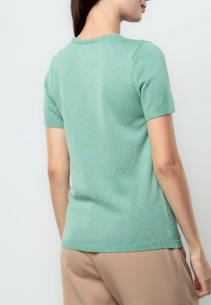 Gelly Line Textured Flat knit Top