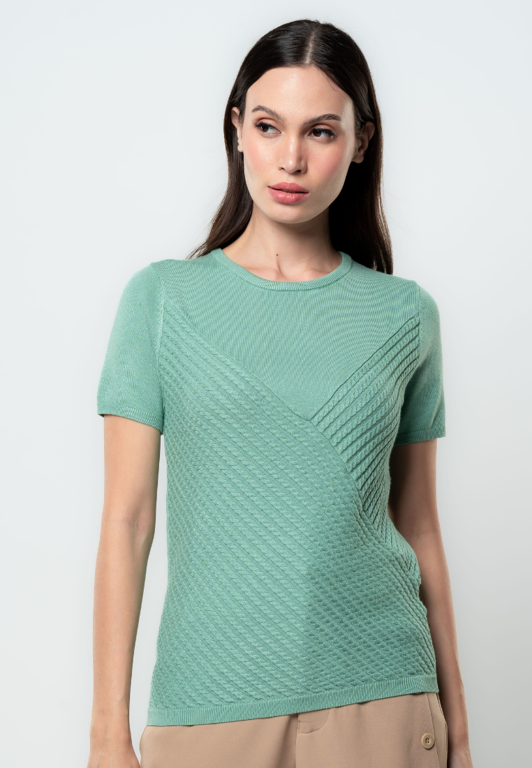 Gelly Line Textured Flat knit Top