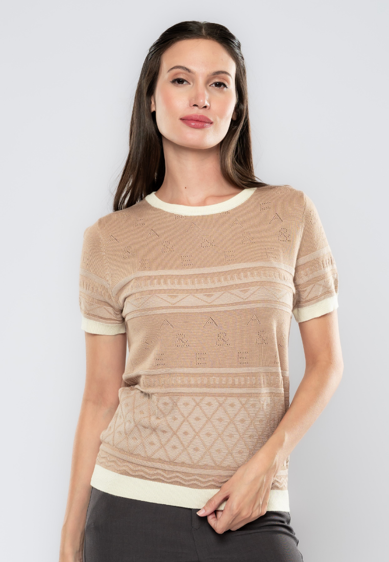 Ava Striper Patterned Knit Top