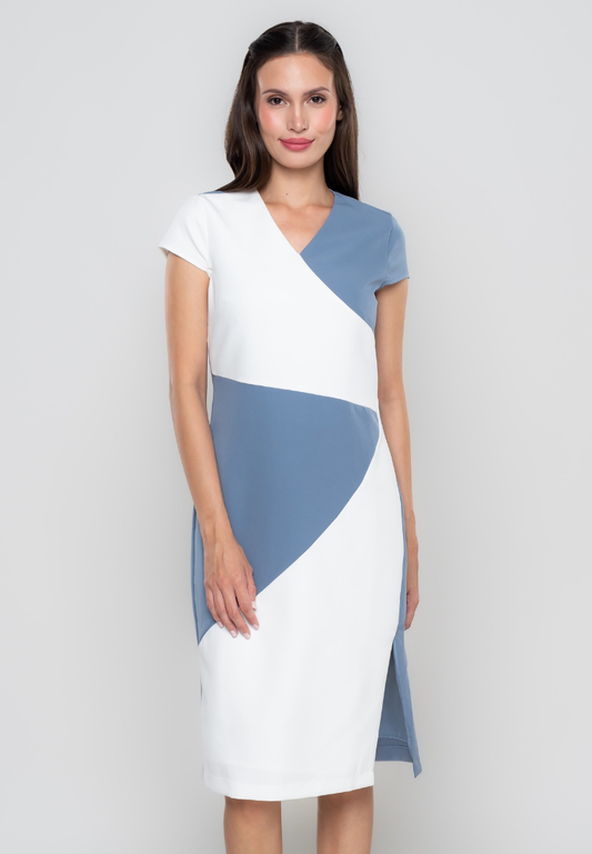 Zoe Color Blocking Sheath Dress