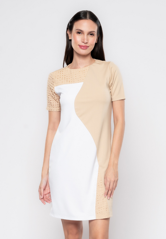 Luna Contrast Sheath Dress