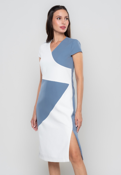 Zoe Color Blocking Sheath Dress