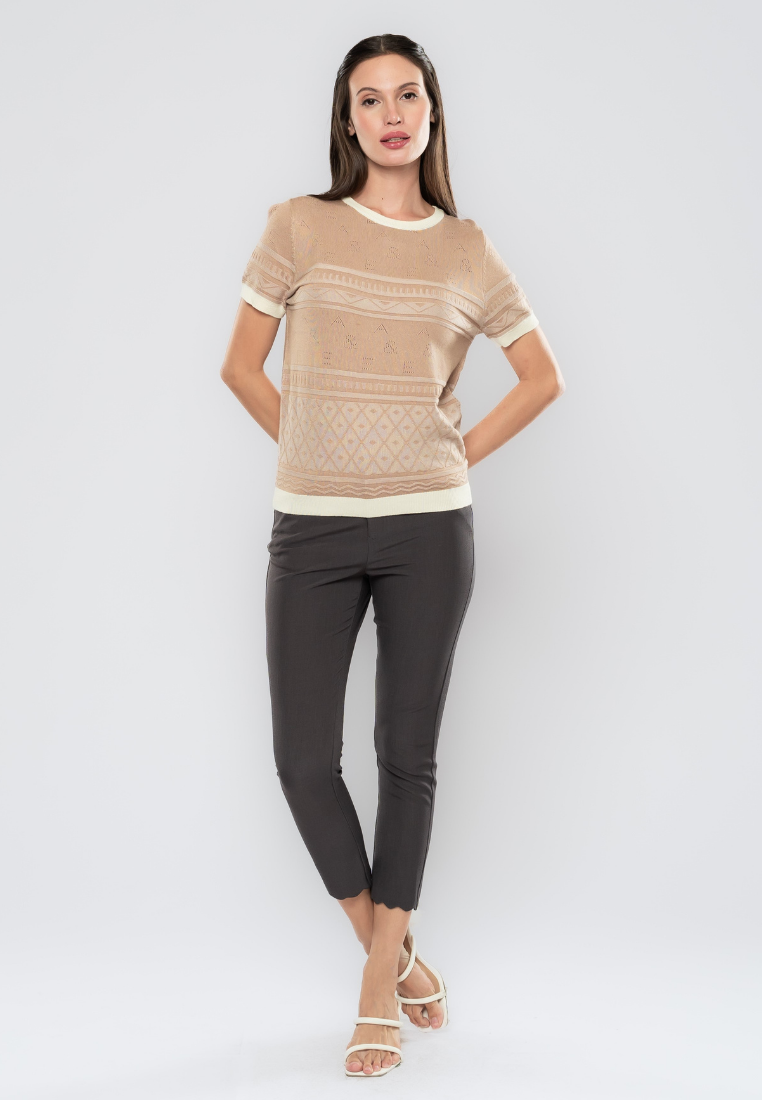 Ava Striper Patterned Knit Top