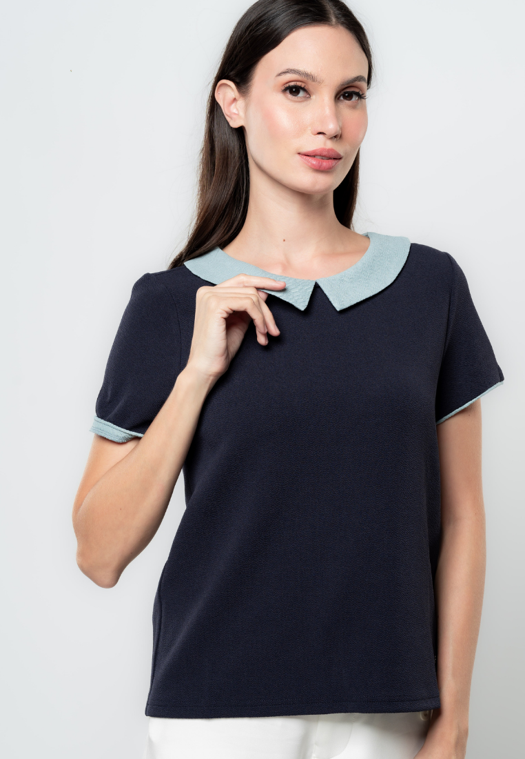 Vela Polyester Jacquard Knit Top