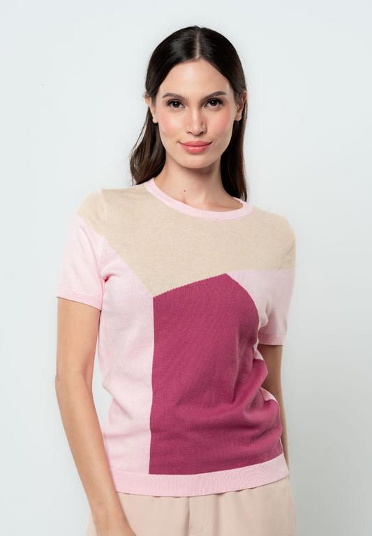 Astra Geo Flat Knit Top