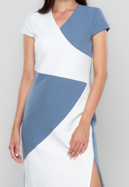 Zoe Color Blocking Sheath Dress