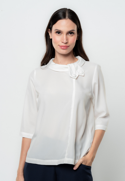 Mabel Cowl Neck 3/4 Sleeves Blouse