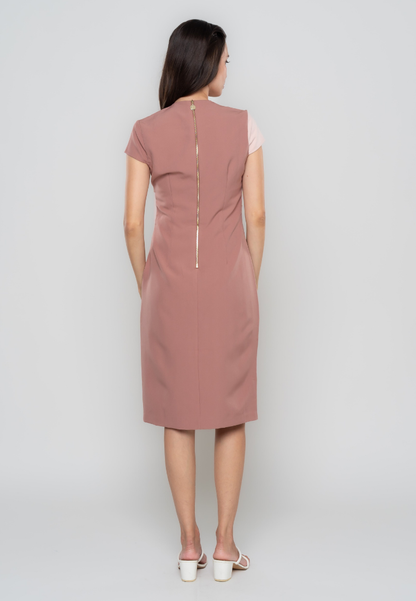 Zoe Color Blocking Sheath Dress