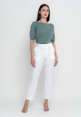 Katarina Relaxed Fit Pants with Side Belt Detail