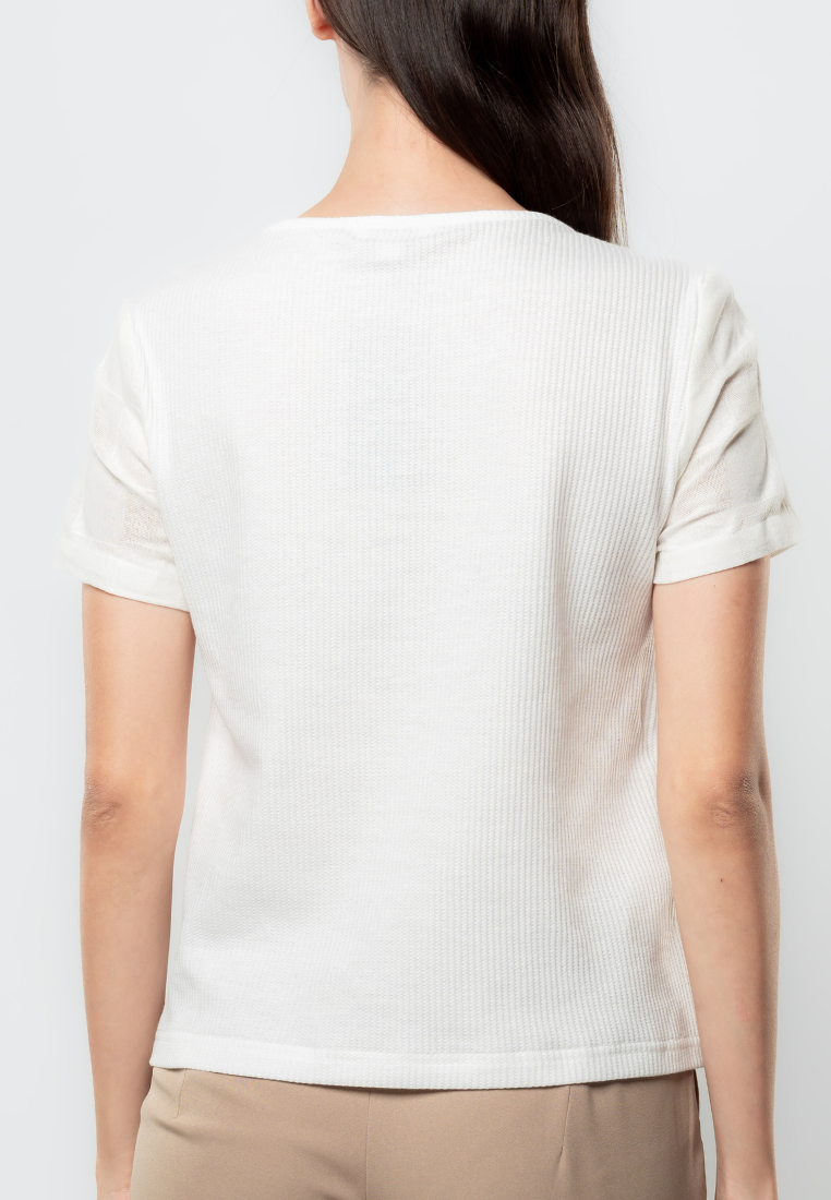 Elle Textured Cotton Boxy Top