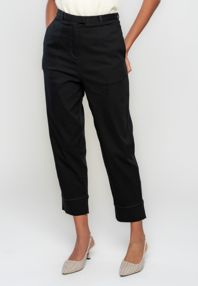 Dominique Sitched Hem Relaxed Pants