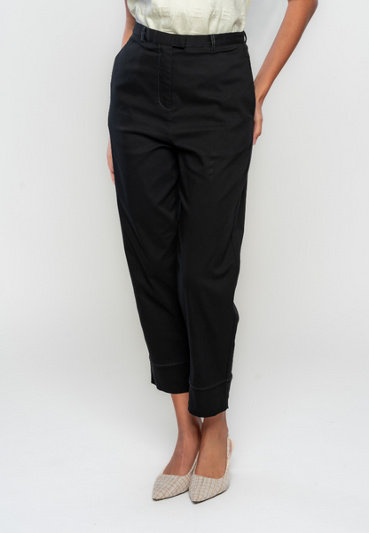 Dominique Sitched Hem Relaxed Pants