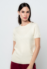 Gelly Line Textured Flat knit Top