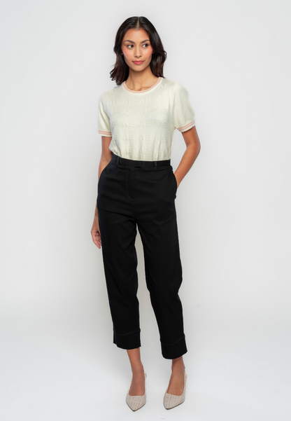 Dominique Sitched Hem Relaxed Pants