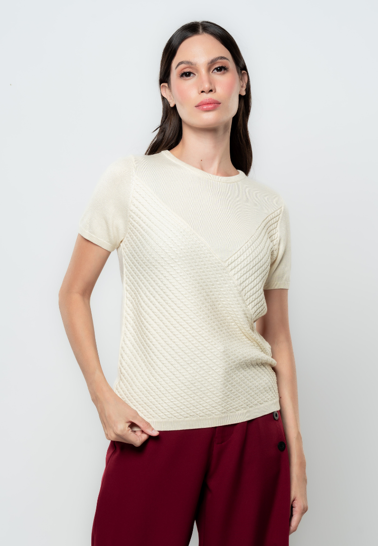 Gelly Line Textured Flat knit Top