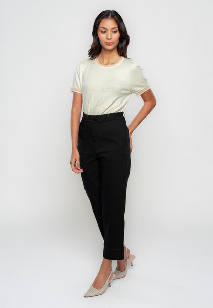 Dominique Sitched Hem Relaxed Pants