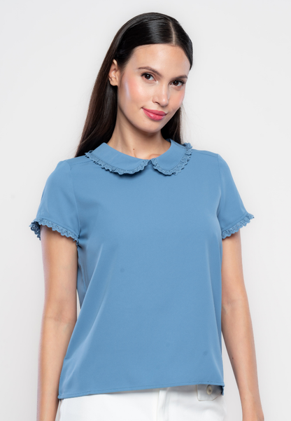 Arabella Frill Collared Top