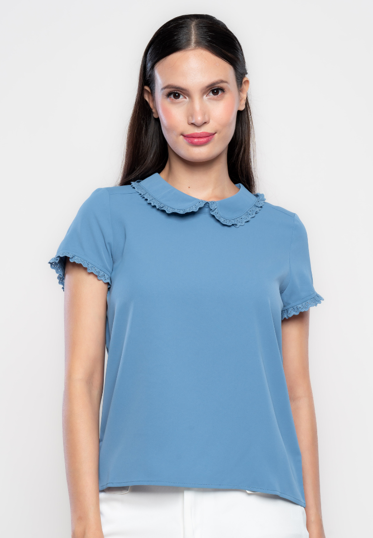 Arabella Frill Collared Top