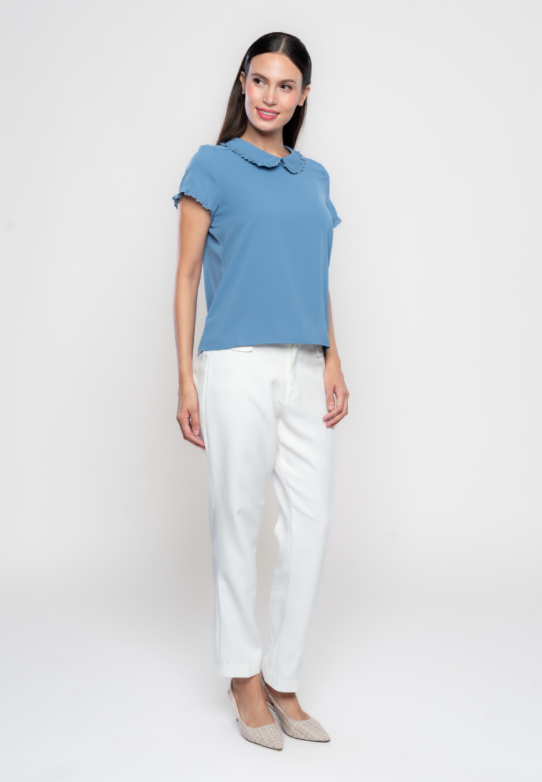 Arabella Frill Collared Top