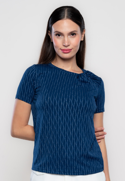 Maritza Contrast Embossed Flat Knit